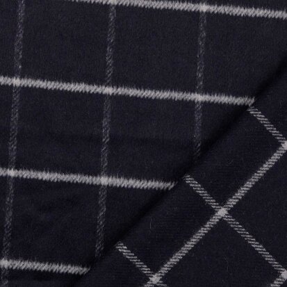 Hemmers Checked Felt Coat Fabric 2075990801  70% PES, 30% WO