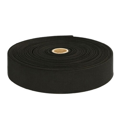 Stevig elastiek zwart 30mm - 25 meter