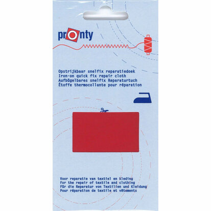 Pronty Reparatiedoek Snelfix opstrijkbaar- 018 - rood