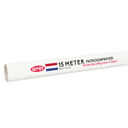 Opry Patroonpapier 0,6x15m transparant